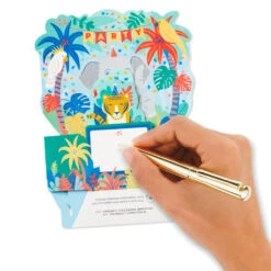 Hallmark Wild Animal Party Boxed Pop-Up Birthday Cards, Pack Of 8 -Featured Home Stores Wild Animal Party PopUp Boxed Birthday Cards 5STZ1174 06