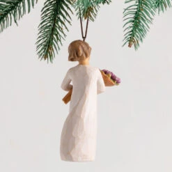 Willow Tree Surprise Tulip Bouquet Figurine Ornament, 4" H -Featured Home Stores Willow Tree Figurine With Tulip Bouquet Ornament 28096 03