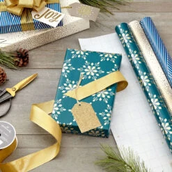 Hallmark Winter Glow 3-Pack Christmas Wrapping Paper Assortment, 80 Sq. Ft. -Featured Home Stores Winter Glow Christmas Wrapping Paper Assortment 5JXW1060 03