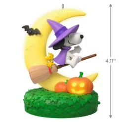 Hallmark The Peanuts® Gang Snoopy's Moonlit Mischief Musical Ornament With Light -Featured Home Stores Witch Snoopy on Broom Keepsake Ornament 2699QFO5319 03