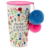 Natural Life You Make The World Better Stainless Steel Pom-Pom Tumbler, 15 Oz.