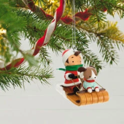 Featured Home Stores -Featured Home Stores Young Santa With Dog Keepsake Ornament 2199QXR8117 02